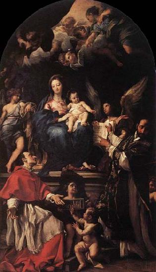 Carlo Maratti Madonna and Child Enthroned with Angels and Saints Germany oil painting art